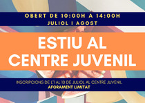 L'1 de juliol començarà el programa "l'Estiu al Centre Juvenil"