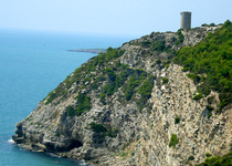 La serra d'Irta des de la mar