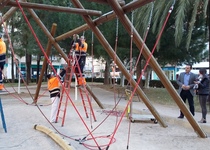 L'Ajuntament de Peníscola repara el "supergronxador" del parc de l'Av. d'Espanya