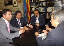 L'alcalde es reuneix amb el president de la Diputació, el secretari autonòmic de Cultura i l'Associació Amics del Papa Luna