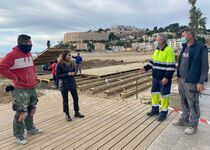 L'Ajuntament de Peníscola inicia les obres per a la ubicació d'un Punt Accessible a la platja Sud