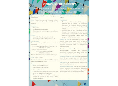 Concurs Cartell Programa Festes Patronals 2026