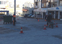 Obres de milora a la plaça de Bous