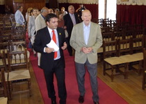 L’alcalde de Peníscola, Andrés Martínez, rep SSMM El Rei Simeó de Bulgària 