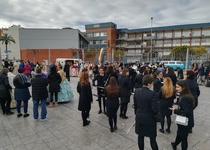 La Banda de Música de Peníscola acompanya la Falla de Benicarló